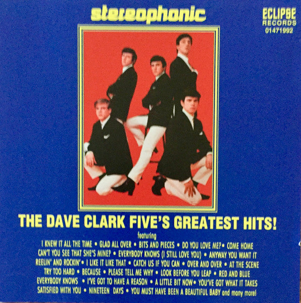 The Dave Clark Five : The Dave Clark Five's Greatest Hits (CD, Comp, Mono, Unofficial)