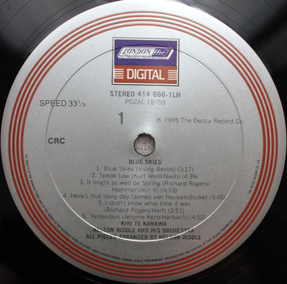 Kiri* - Nelson Riddle And His Orchestra : Blue Skies (LP, Club)