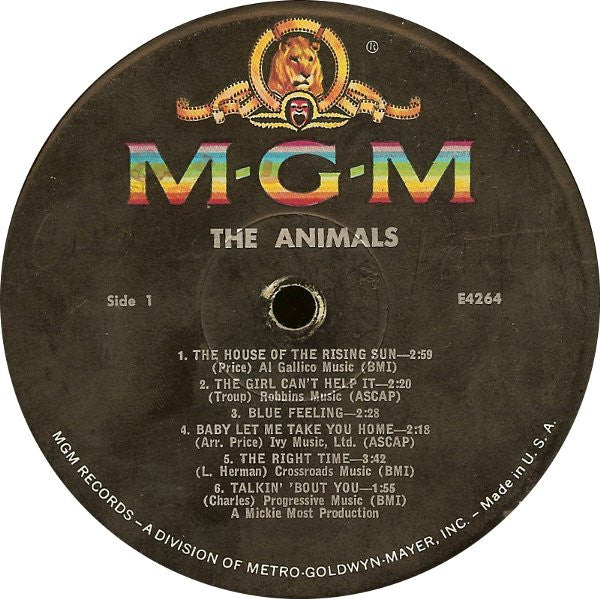 The Animals : The Animals (LP, Album, Mono, Wad)