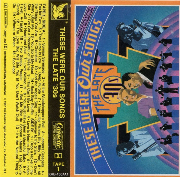 Various : These Were Our Songs - The Late '30s (3xCass, Comp)
