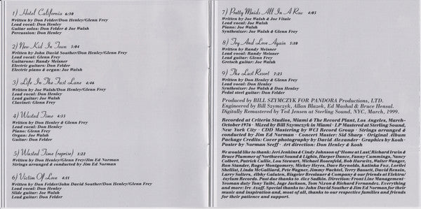 Eagles : Hotel California (CD, Album, RE, RM)