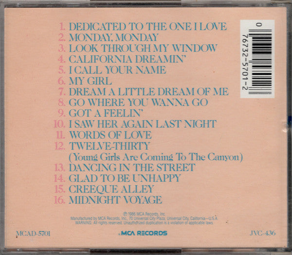 The Mamas & The Papas : 16 Of Their Greatest Hits (CD, Comp, RE, RM)