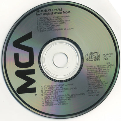 The Mamas & The Papas : 16 Of Their Greatest Hits (CD, Comp, Club, RE, RM, CRC)