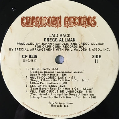 Gregg Allman : Laid Back (LP, Album, Ter)