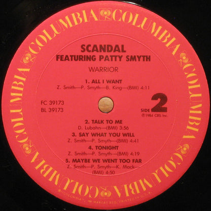 Scandal (4) Featuring Patty Smyth : Warrior (LP, Album, Pit)