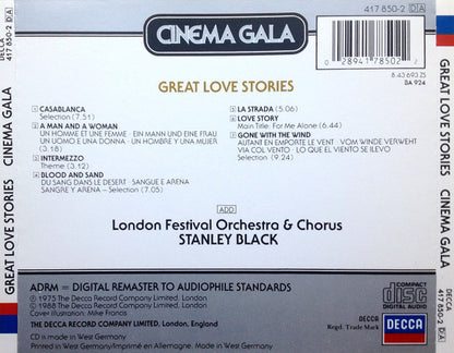London Festival Orchestra & London Festival Chorus, Stanley Black : Great Love Stories - Les Grandes Histoires D'Amour (CD, Comp, RE, RM, Blu)