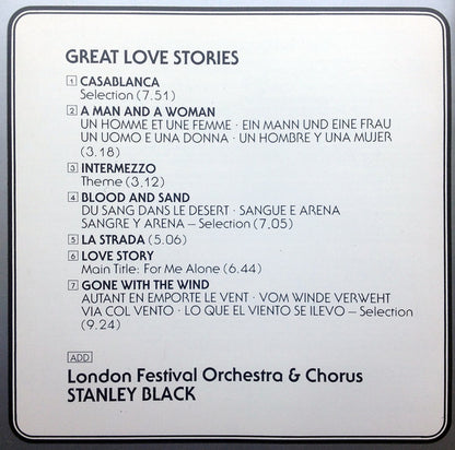 London Festival Orchestra & London Festival Chorus, Stanley Black : Great Love Stories - Les Grandes Histoires D'Amour (CD, Comp, RE, RM, Blu)