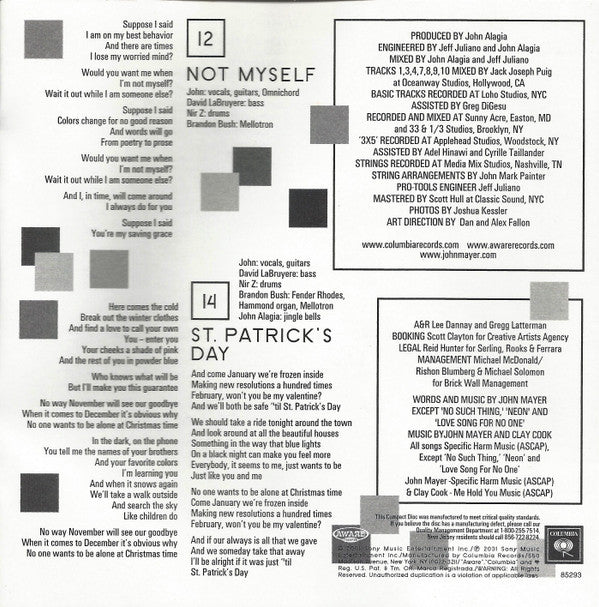 John Mayer : Room For Squares (CD, Album)