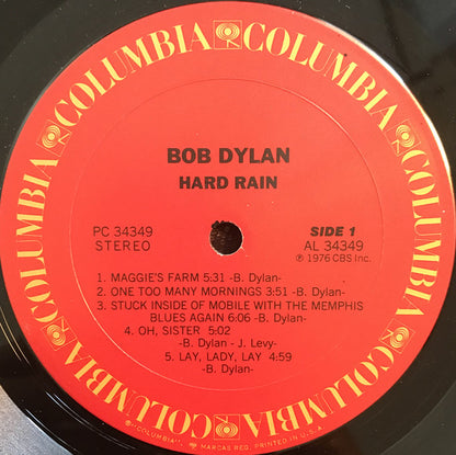 Bob Dylan : Hard Rain (LP, Album, Pit)