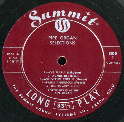 Porter Heaps : Favorite Spiritual Music (LP, Album, Mono)