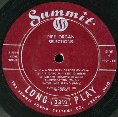 Porter Heaps : Favorite Spiritual Music (LP, Album, Mono)