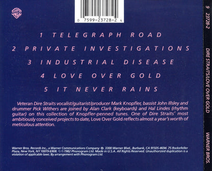 Dire Straits : Love Over Gold (CD, Album, RE)