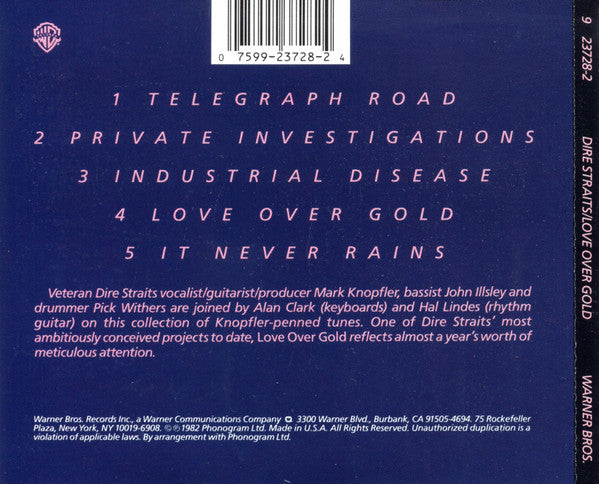 Dire Straits : Love Over Gold (CD, Album, RE)