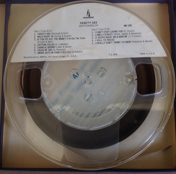 Boots Randolph : Boots Randolph's Yakety Sax! (Reel, 4tr Stereo, 7" Reel, Album)