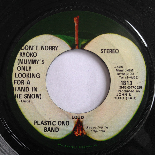 Plastic Ono Band* : Cold Turkey / Don't Worry Kyoko (Mummy's Only Looking For A Hand In The Snow) (7", Single, Scr)