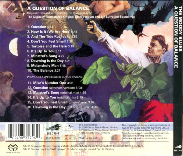 The Moody Blues : A Question Of Balance (SACD, Hybrid, Multichannel, Album, RE, RM, Dig)