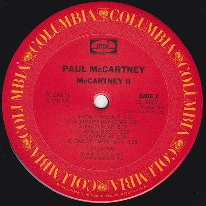 Paul McCartney : McCartney II (LP, Album, Ter)