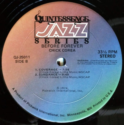 Chick Corea : Before Forever (LP, Album, RE, RM)