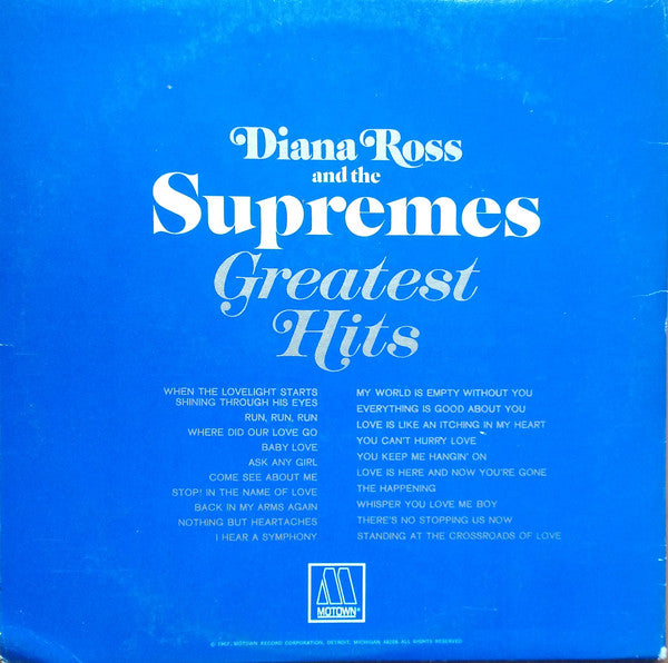 Diana Ross And The Supremes* : Greatest Hits (2xLP, Album, Comp)