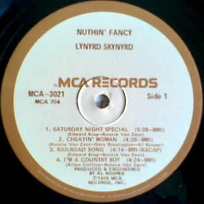 Lynyrd Skynyrd : Nuthin' Fancy (LP, Album, RE, Glo)