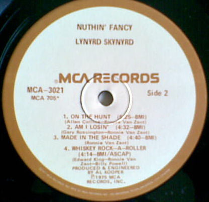 Lynyrd Skynyrd : Nuthin' Fancy (LP, Album, RE, Glo)