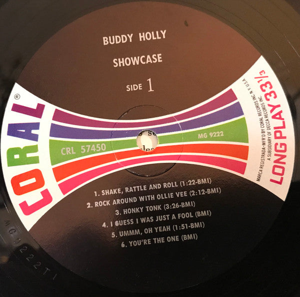 Buddy Holly : Showcase (LP, Album, Mono, Glo)
