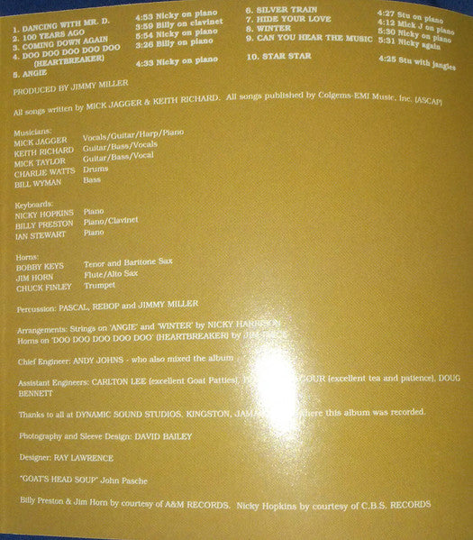 The Rolling Stones : Goats Head Soup (CD, Album, RE, RM, Cin)