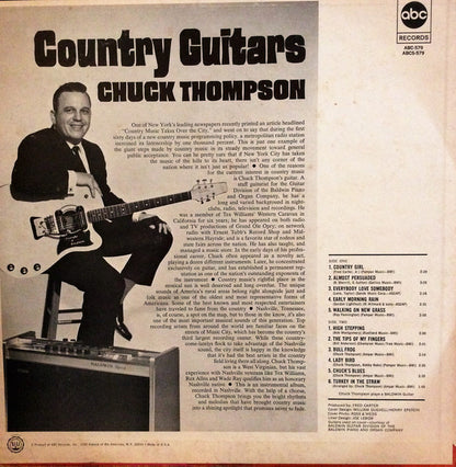 Chuck Thompson (9) : Country Guitars (LP, Album)