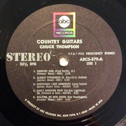 Chuck Thompson (9) : Country Guitars (LP, Album)