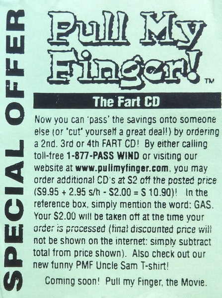 Unknown Artist : Pull My Finger! (CD, Comp)