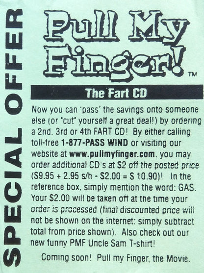 Unknown Artist : Pull My Finger! (CD, Comp)