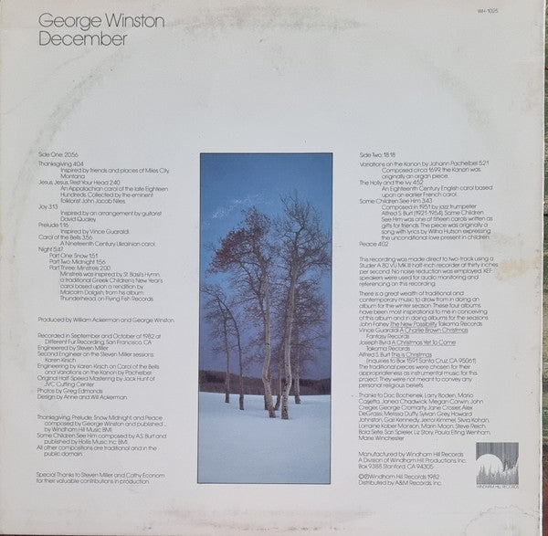 George Winston : December (LP, Album, Ele)