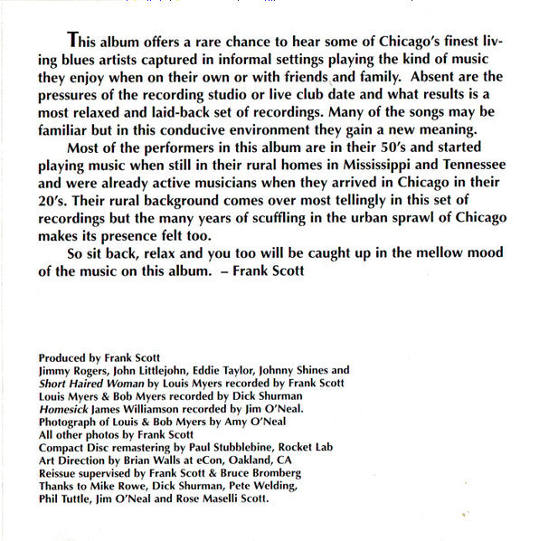Various : Chicago Blues At Home (CD, Comp, RE)