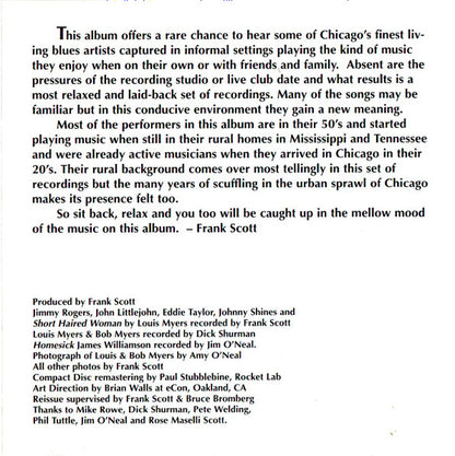 Various : Chicago Blues At Home (CD, Comp, RE)