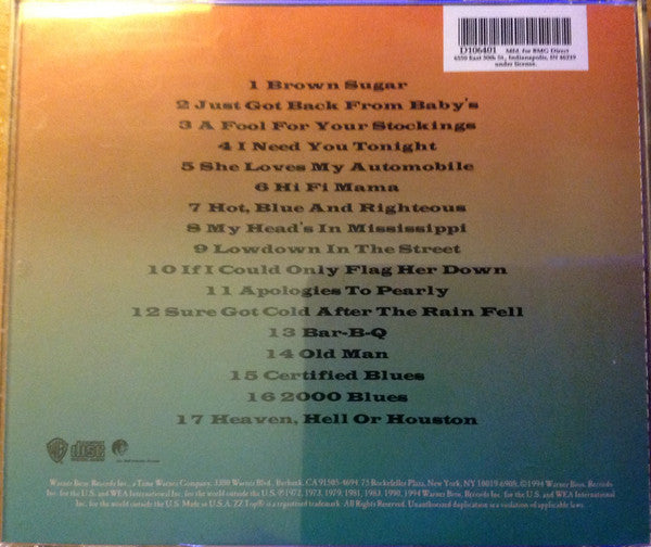 ZZ Top : One Foot In The Blues (CD, Comp, Club)