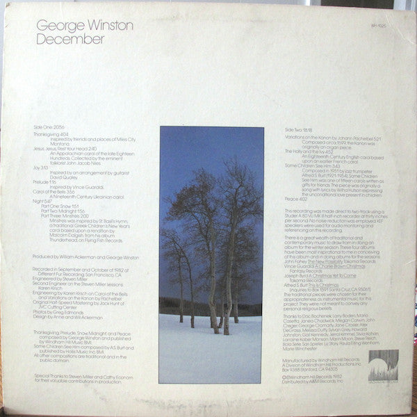 George Winston : December (LP, Album, RTI)