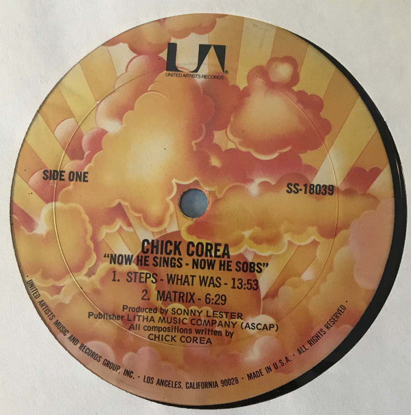 Chick Corea : Now He Sings, Now He Sobs (LP, Album, RE, Gre)