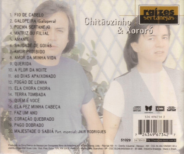 Chitãozinho & Xororó : Raízes Sertanejas (CD, Comp, RM)