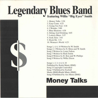 Legendary Blues Band Featuring Willie "Big Eyes" Smith* : Money Talks (CD, Album)