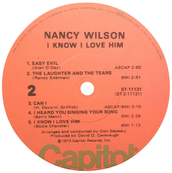 Nancy Wilson : I Know I Love Him (LP, Album)