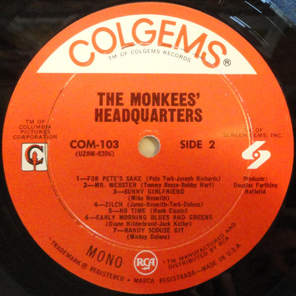 The Monkees : Headquarters (LP, Album, Mono, Hol)