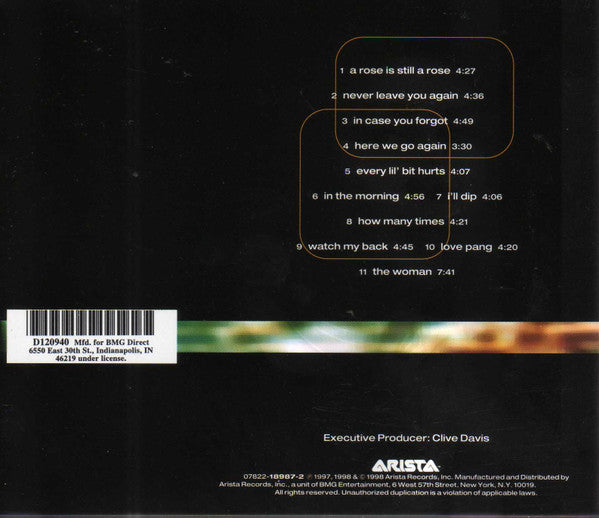 Aretha Franklin : A Rose Is Still A Rose (CD, Album, Club, BMG)