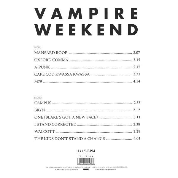 Buy Vampire Weekend : Vampire Weekend (LP, Album) Online for a