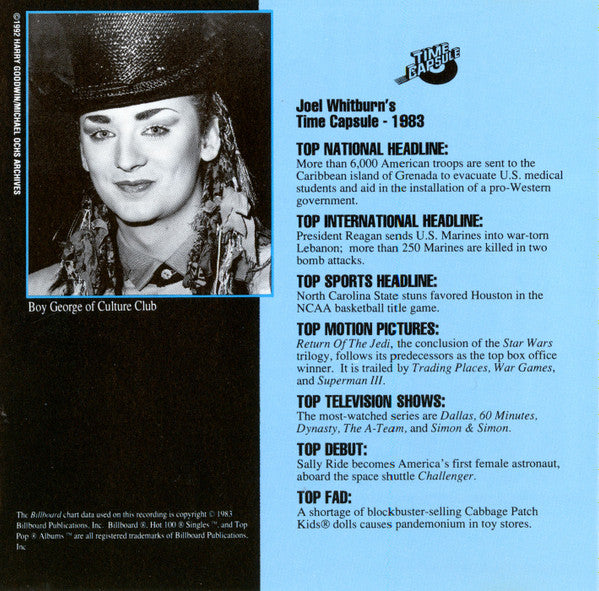 Various : Billboard Top Hits - 1983 (CD, Comp, RP)