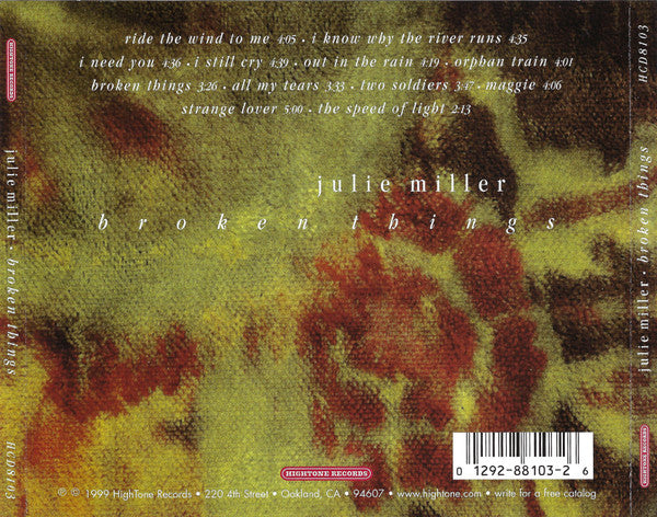 Julie Miller : Broken Things (CD, Album)