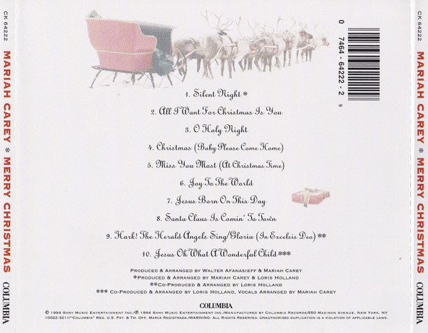 Mariah Carey : Merry Christmas (CD, Album, RP)