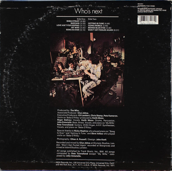 The Who : Who's Next (LP, Album, RE, $up)