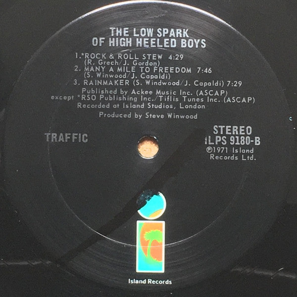 Traffic : The Low Spark Of High Heeled Boys (LP, Album, RE, RM, San)