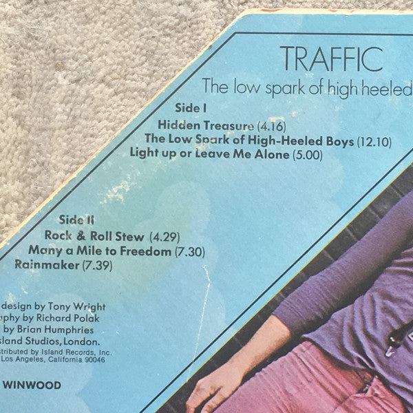 Traffic : The Low Spark Of High Heeled Boys (LP, Album, RE, RM, San)