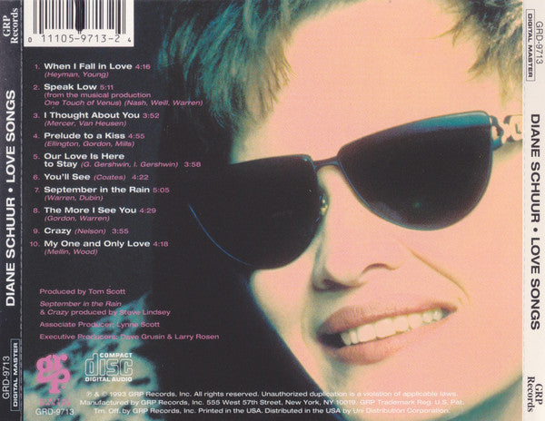 Diane Schuur : Love Songs (CD, Promo)